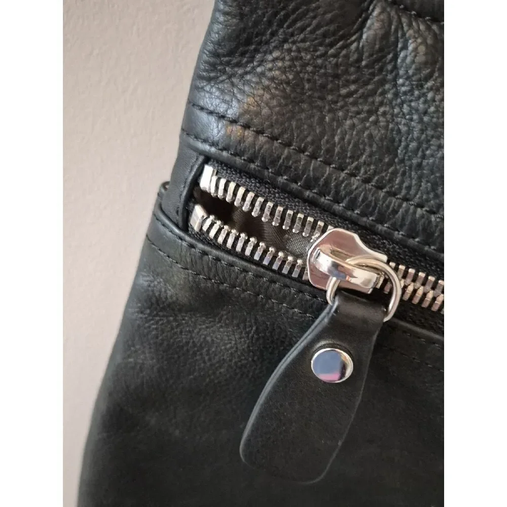 Margot Anthropologie Black Leather Slim Crossbody Bag